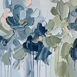 Luxury Hand-Painted Abstract Botanical Painting #SS219