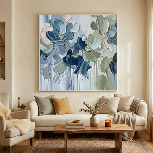 Luxury Hand-Painted Abstract Botanical Painting #SS219