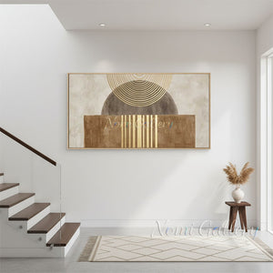 Wabi Sabi Minimalist Abstract Geometric Oil Painting #SS287