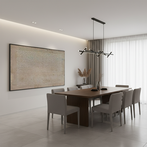 Modern Wabi Sabi Geometric Textured Oil Painting #SS111