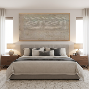 Modern Wabi Sabi Geometric Textured Oil Painting #SS111