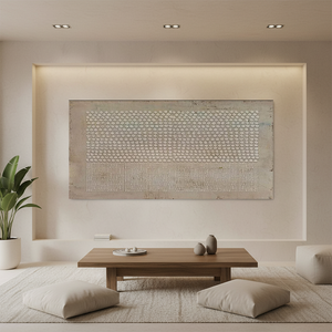 Modern Wabi Sabi Geometric Textured Oil Painting #SS111