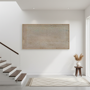 Modern Wabi Sabi Geometric Textured Oil Painting #SS111