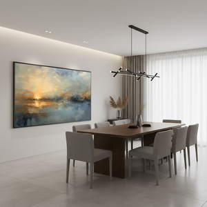 Abstract Sunset Ocean Oil Painting #SS112