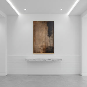 Large Wabi Sabi Abstract Oil Painting - Earth Tone Textured Art #SS082