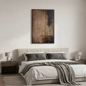 Large Wabi Sabi Abstract Oil Painting - Earth Tone Textured Art #SS082