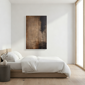 Large Wabi Sabi Abstract Oil Painting - Earth Tone Textured Art #SS082