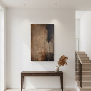 Large Wabi Sabi Abstract Oil Painting - Earth Tone Textured Art #SS082