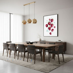 Modern Abstract Kitchen Wall Art - Raspberry Painting #SS253