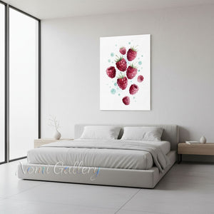 Modern Abstract Kitchen Wall Art - Raspberry Painting #SS253