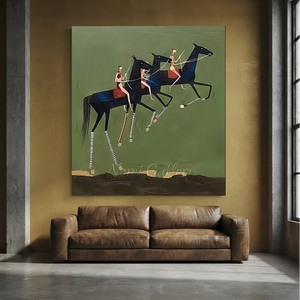 Handcrafted Folk Americana Oil Painting #SS308