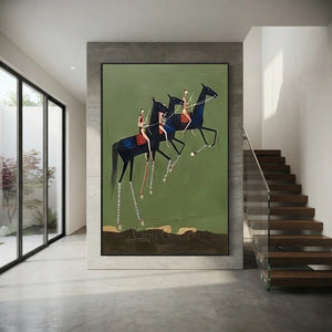 Handcrafted Folk Americana Oil Painting #SS308