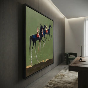 Handcrafted Folk Americana Oil Painting #SS308