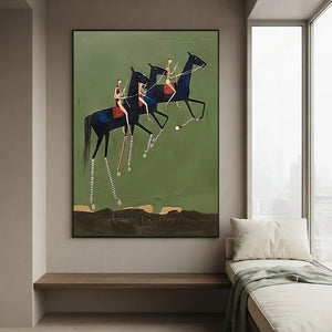 Handcrafted Folk Americana Oil Painting #SS308