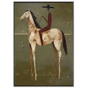 Americana Rider Wall Art for Living Room & Study #SS311