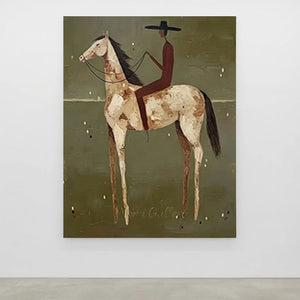 Americana Rider Wall Art for Living Room & Study #SS311