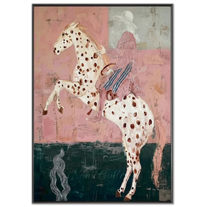 Original Pink Folk Art Canvas #SS310