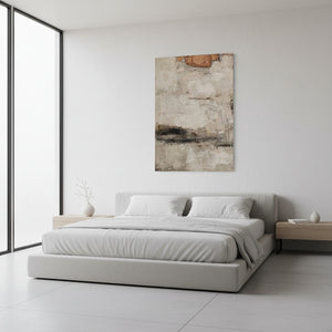 Minimalist Wabi-Sabi Abstract Painting | Textured Oil Art #HH001