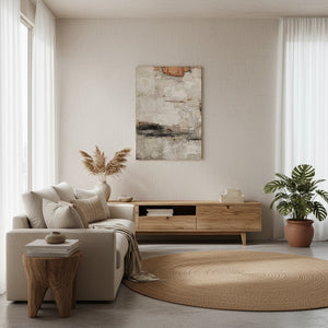 Minimalist Wabi-Sabi Abstract Painting | Textured Oil Art #HH001