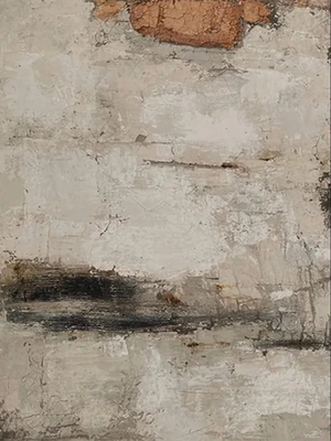 Minimalist Wabi-Sabi Abstract Painting | Textured Oil Art #HH001