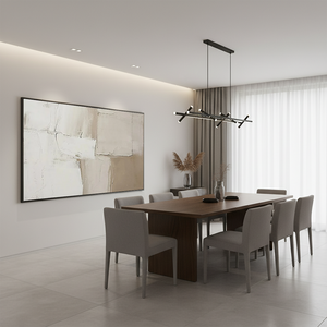 Minimalist Beige Abstract Textured Oil Painting #SS113