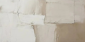 Minimalist Beige Abstract Textured Oil Painting #SS113
