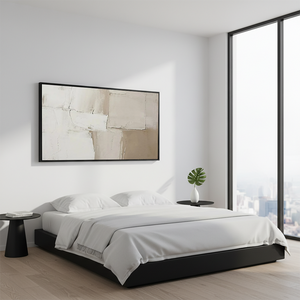 Minimalist Beige Abstract Textured Oil Painting #SS113
