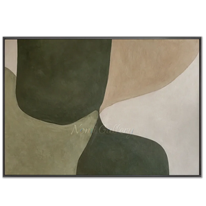 Beige-&-Green-Abstract-Wall-Art-black-frame-02.webp