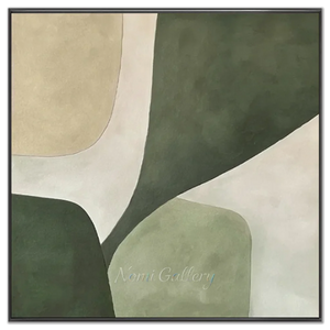 Beige-&-Green-Abstract-Wall-Art-black-frame-02.webp