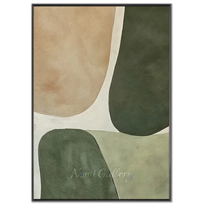 Beige-&-Green-Abstract-Wall-Art-black-frame-02.webp
