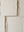 Handmade modern minimalist abstract oil painting exhibiting large, thick, heavy-textured 3D relief blocks of crisp white paint, separated by negative space lines revealing a warm beige and taupe linen background.