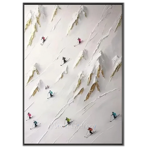 Dynamic Ski Slope Textured Art #NM655