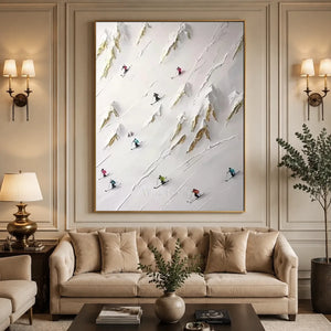 Dynamic Ski Slope Textured Art #NM655