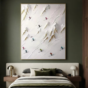 Dynamic Ski Slope Textured Art #NM655