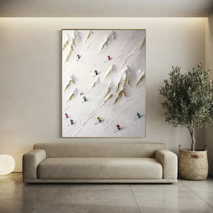 Dynamic Ski Slope Textured Art #NM655