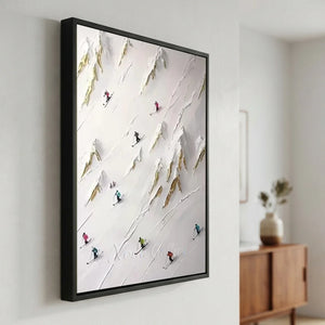 Dynamic Ski Slope Textured Art #NM655