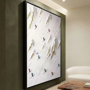 Dynamic Ski Slope Textured Art #NM655