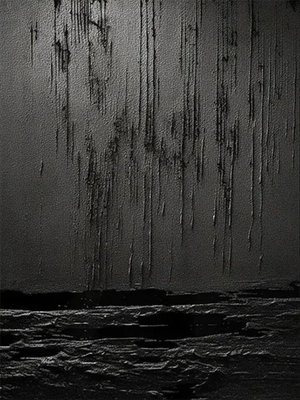 Minimalist Black Drip Texture Oil Painting - Handmade Abstract Art #SS058