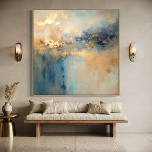 Blue-and-Gold-Canvas-Wall-Decor-for-Minimalist-entryway-10.webp