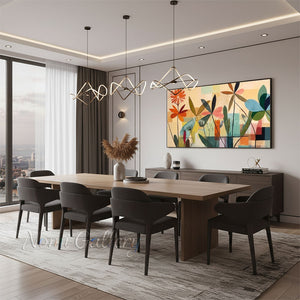 Modern Abstract Botanical Canvas Art | Handmade Oil Painting #SS292