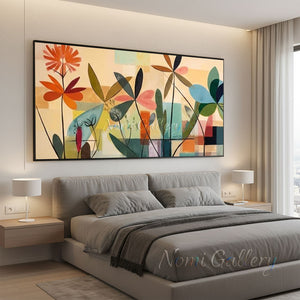 Modern Abstract Botanical Canvas Art | Handmade Oil Painting #SS292