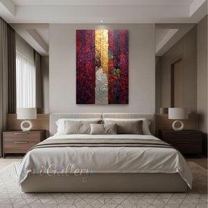 Warm Textured Eclectic Statement Painting for Foyer #SS265