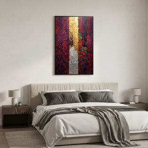 Warm Textured Eclectic Statement Painting for Foyer #SS265