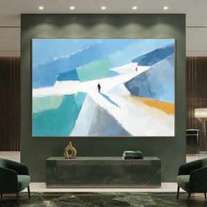 Abstract Mountain Journey Oil Painting #NM578