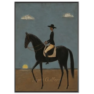 Handcrafted Contemporary Equestrian Oil Painting #SS314