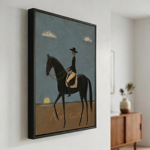 Handcrafted Contemporary Equestrian Oil Painting #SS314