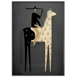 Handcrafted Dark Folk Western Oil Painting #SS317