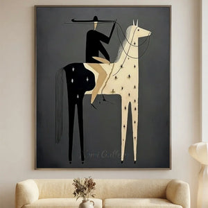 Handcrafted Dark Folk Western Oil Painting #SS317