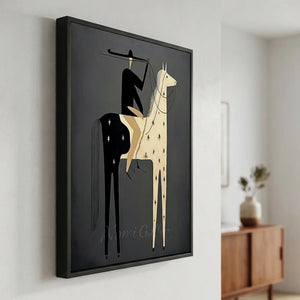 Handcrafted Dark Folk Western Oil Painting #SS317