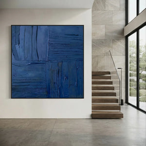 Deep-Blue-Texture-Abstract-Canvas-for-large-Staircase-wall-03.webp